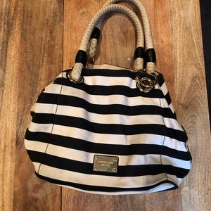 Michael Kors canvas striped bag